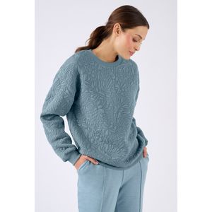 Damart - Trui van jacquard tricot met reliëf - Dames - Blauw - XS