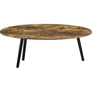 Salontafel - MDF & hout - Afmeting (LxBxH) 109,5 x 59,5 x 39,5 cm. - Hout kleurig & zwart