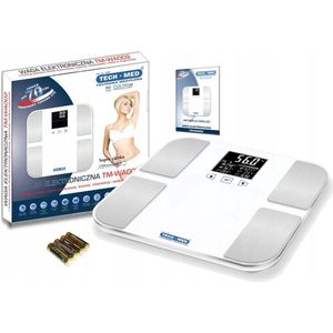 Tech-Med - TM-WA002 - Analytische Weegschaal - BMI-indicator - Vetmeting - LCD-scherm met Achtergrondverlichting
