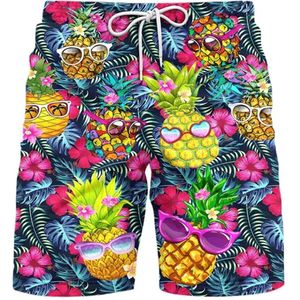 Ananas Hawaï Style Zwembroek - Prachtig ontwerp - Prachtige korte broek - Zee - Chill - Grappig - Vakantie - Heren