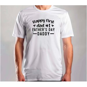 Happy first dad 1 father s day daddy - T Shirt - BestDad - SuperDad - DadLife - ProudDad - BestePapa - SuperPapa - PapaLeven - TrotsePapa