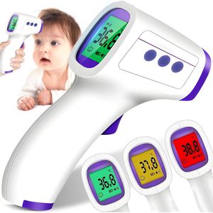 Infrarood Koortsthermometer voor Kinderen en Volwassenen - Contactloze Temperatuurmeter met LCD-display en Koortsalarm