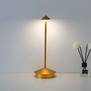 Cosy Casa® - Tafellamp oplaadbaar - Goud - Dimbaar - 3 lichtkleuren - Aluminium - Sfeerverlichting - Eettafellamp - Slaapkamer - Leeslamp - Woonkamer - Nachtlamp - 35cm