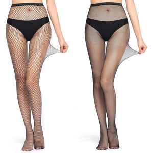 Zwarte netkousen voor dames - Set van 2 - Sexy kousen - Zwart - Fijnmazig - Verleidelijk - Maat 19.