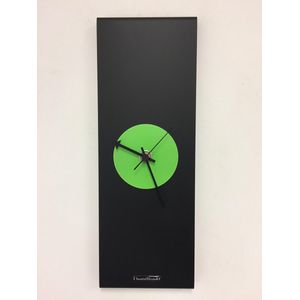 Wandklok Black-Line & GREEN Modern Design RVS