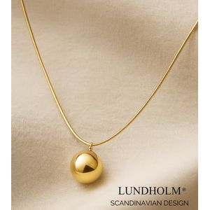 Lundholm Luxe Zwangerschapsketting – Premium Stainless Steel Gold Plated – Bola Ketting met Rustgevend Geluid – 80 cm + 7 cm Verstelbaar – Waterproof & Hypoallergeen – Inclusief Luxe Geschenkverpakking - Babyshower Cadeau Tip