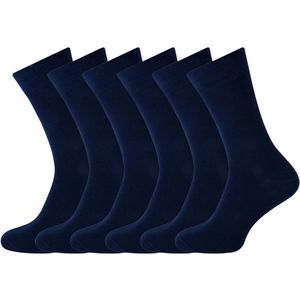 Heren sokken | Katoenen sokken | Merk: Basset | Kleur: Marine | Maat: 39 t/m 50 | 6 Paar