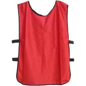 6-delige Rode Voetbal Scrimmage Vesten – Ademende, Sneldrogende Team Trainingsvesten voor Volwassenen