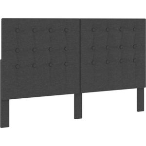 vidaXL - Hoofdbord - 180x200 - cm - getuft - stof - donkergrijs