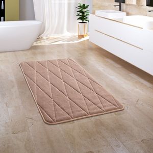 Paco Home Badkamerkleed Badmat Badvloerkleed Douchemat Pluizig Traagschuim 3D 50x80 cm