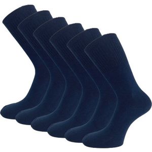 6 paar SQOTTON diabetes sokken - Naadloos - Marineblauw - Maat 35-38