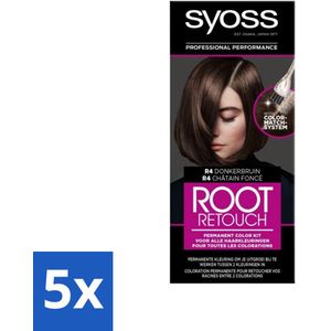 Syoss - Haarverf - Uitgroeiset - R4 Donker Bruin - 1 Haarkleuring - Bulkverpakking - 5 stuks