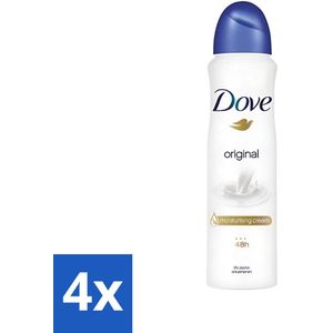 Dove - Deodorant - Original Deospray - Klassieke en langdurige bescherming - 150 ml - Voordeelverpakking - 4 stuks