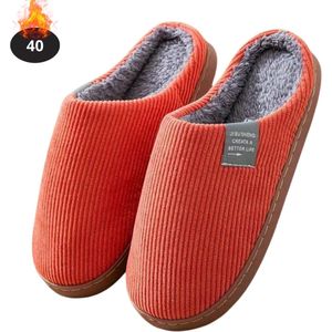 Bovista Warme Pantoffels - Sloffen - Slippers - Dames - Heren - Pluche - Maat 35.5 - Oranje