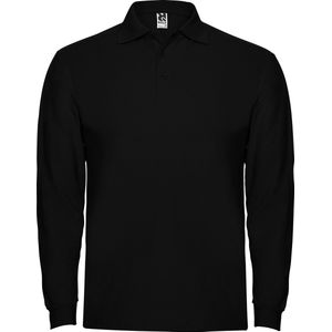 Zwart Poloshirt Effen met lange mouwen 'Estrella' merk Roly maat XXL