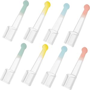 8-pack - Zichtbare oordopjes accessoires - Transparante PC siliconen oordopjes - Geschikt voor volwassenen en kinderen - Vervangende oordopjes - Groen + Geel + Blauw + Roze