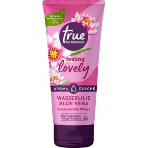 True by Tetesept: Feeling Lovely Douchegel | Waterlelie & Aloe Vera - 1x 200ml | Betoverende Zorg - Vegan - Aroma Douche