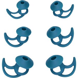 3 paar Zachte Siliconen Oordopjes (SML) voor Geluidsisolatie - Comfortabele Vervangende Tips voor QuietComfort en Sport - Blauw