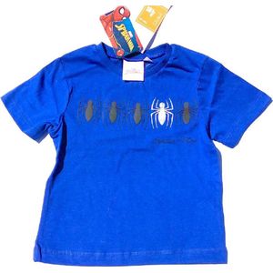 Marvel Spiderman t-shirt -  Spiders - blauw - maat 98/104 (4 jaar)