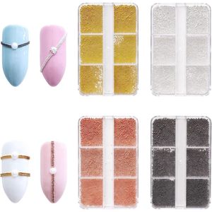 Kaviaar kralen voor nail art - Goud, zilver, zwart - 4 dozen met 3D micro kralen