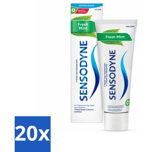 20 x Sensodyne - Tandpasta - Fresh Mint - Frisse Adem - 75 ml - Gevoelige Tanden - Tandpasta - Fluoride - Frisse Adem - Tandglazuur
