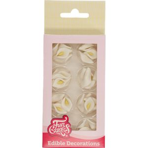 FunCakes Suikerdecoratie - Eetbare Taartdecoratie - Witte Calla - 24 Stuks