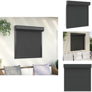 vidaXL Rolluik - Rolluiken - Jaloezieën - Jaloezieën - Rolluik 100x100 cm aluminium antracietkleurig