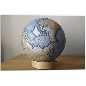 Forex - Wereldbol op Witte Achtergrond  - 60x40cm Foto op Forex