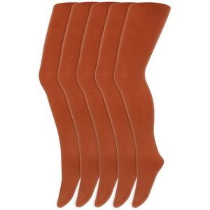 Meisjes panty's | 100 denier | Merk: Yellow Moon | Maat: 98 t/m 176 | Kleur: Bruin | 5 Paar