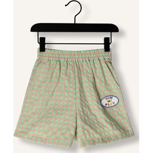 Jelly Mallow Play Checked Woven Short Broeken Meisjes - Mint - Maat 92/98
