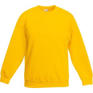 Fruit of the Loom - Kinder Classic Set-In Sweater - Geel - 122-128