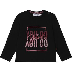 Dirkje - T-shirt - You - Go - Girl - Dark - Grey - Maat 74