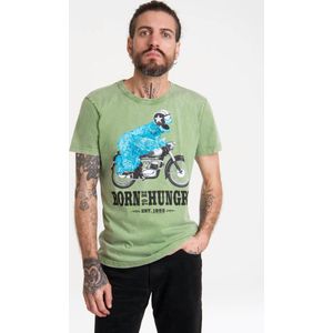 Logoshirt T-Shirt Sesamstrasse - Krümelmonster Motorrad