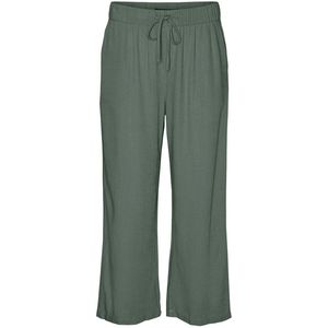 Vero Moda - Line - Broek - Grijs - Cropped Linnen Mix