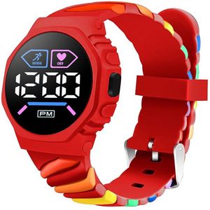 Swirl Digital Horloge - Rood | Ø 37 mm | Siliconen | Fashion Favorite