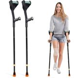 Safe Age® krukken voor revalidatie - verstelbaar in hoogte - loopkrukken - elleboogkrukken - 2 stuks