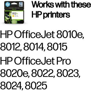 HP 912XL High Yield Yellow Original Ink Cartridge inktcartridge 1 stuk(s) Origineel Hoog (XL) rendement Geel