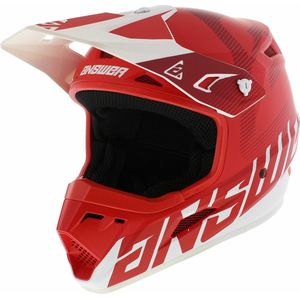 Answer AR1 V2 crosshelm Bold mat rood wit - L 59-60 CM