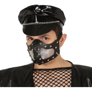 Fiestas Guirca Mondkapje Punk Latex Zwart One-size