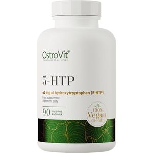 OstroVit - 5-HTP - VEGE - 90 Capsules - 5-hydroxytryptophan (5-HTP) - Griffonia simplicifolia extract - L-tryptophan - Vitamin B6 (P-5-P) - Complex