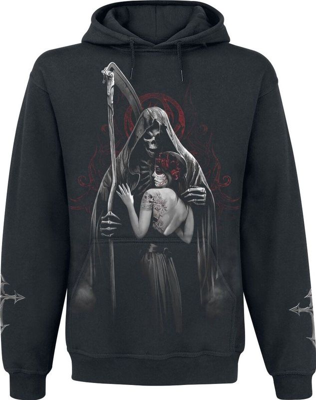 Spiral Dead Kiss Heren Trui met capuchon - zwart - XL