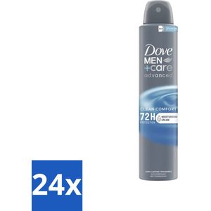 24 x Dove Men+Care Deodorant Spray - Clean Comfort - 200 ml - Mannen Deodorant - Antitranspirant - Zweetbescherming - Geurcontrole - Dove Men+Care