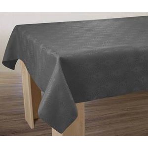 Tafelkleed anti-vlek Chique antracite vierkant 150 x 150 cm Tafellaken - Decoratieve Tafel Accessoires - Woonkamer Decoratie - Bonne et Plus®