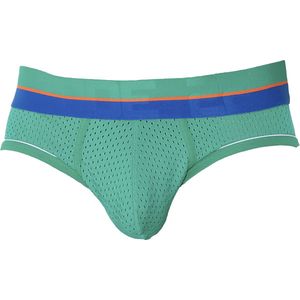 CODE 22 Bright Mesh Brief Green - MAAT S - Heren Ondergoed - Slip voor Man - Mannen Brief