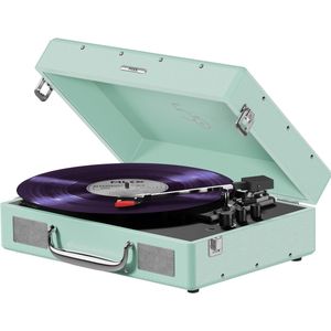 Mixx Revival 55 Stereo Vinyl - Platenspeler - Bluetooth - 33/45 RPM - Draagbare Koffer - Groen