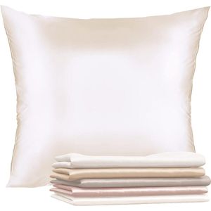 Kussenhoes 50x60 Ivoor Dikte 19 Mannen Zijden Kussensloop Silk Pillow Case 100% Dubbelzijdige Moerbeizijde Verkocht per eenheid Anti-Ageing Anti-Dustmijt kussenhoes 50x60