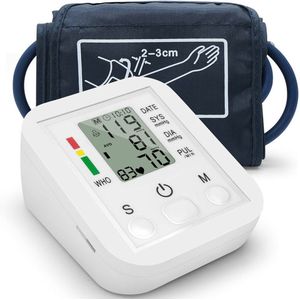 Gsedaox-Bloeddrukmeter Bovenarm-Onregelmatige Hartslag-Bloeddrukmeters-Blood Pressure Monitor- met Netsnoer-wit