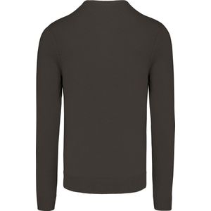 Pullover/Cardigan Heren XL Kariban V-hals Lange mouw Dark Grey 50% Katoen, 50% Acryl