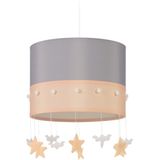 Relaxdays hanglamp kinderkamer - kinderlamp - wolken en sterren - pendellamp - E27 - beige