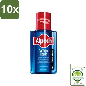 10 x Alpecin - Cafeïne Liquid - Hair Tonic - 200 ml - Grootverpakking - Haaruitval - Haargroei Stimuleren - Haarlotion - Cafeïne Shampoo - Haarverlies